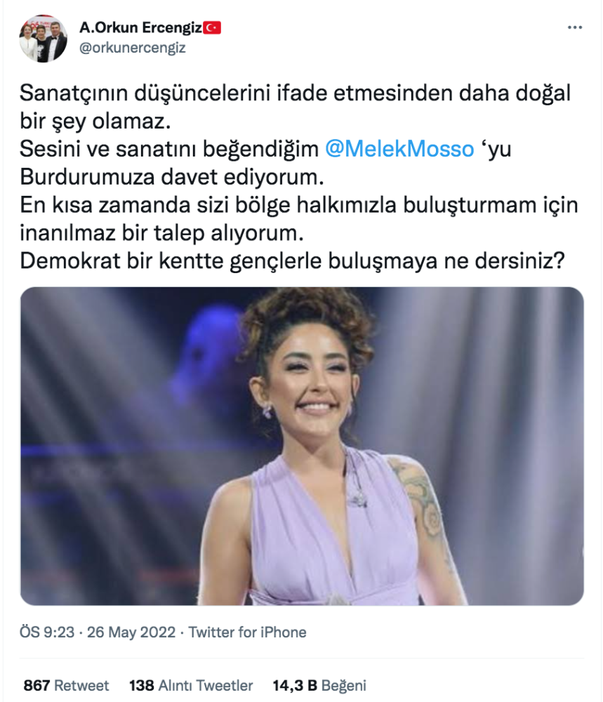 orkun ercengiz melek mosso yu burdur a davet etti